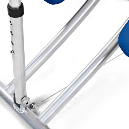 Krzesło do masażu Medimas Delta niebieskie - aluminiowe, składane