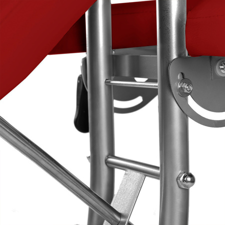 Krzesło do masażu Medimas Delta czerwone - aluminiowe, składane 