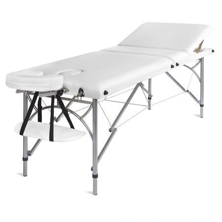 Stół do masażu Medimas Ultra 3 biały - składany, aluminiowy, trzysekcyjny