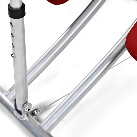 Krzesło do masażu Medimas Delta czerwone - aluminiowe, składane 