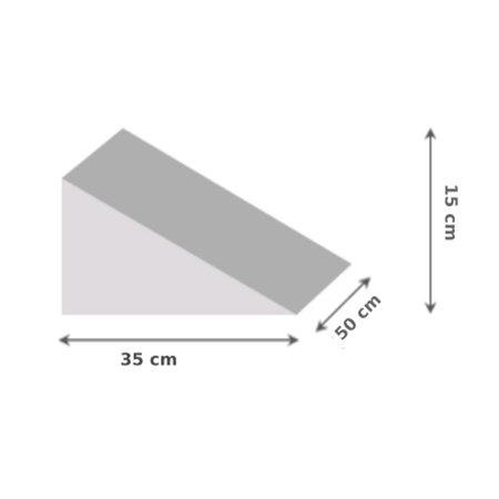 Piankowy klin rehabilitacyjny do masażu 50x35x15cm beżowy