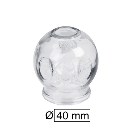 Zestaw 10 szt. Bańka ogniowa szklana Ø 40 mm | Rozmiary Ø 30 - 50 mm