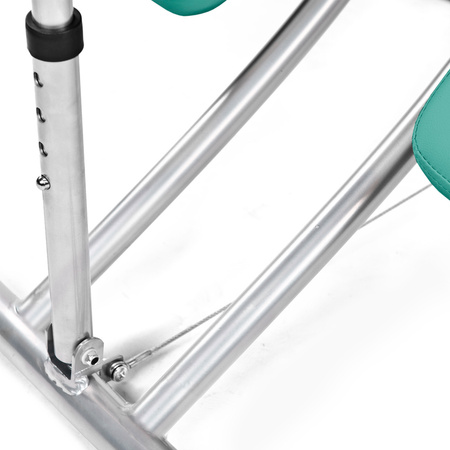 Krzesło do masażu Medimas Delta zielone- aluminiowe, składane