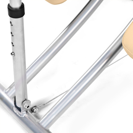 Krzesło do masażu Medimas Delta beżowe - aluminiowe, składane 