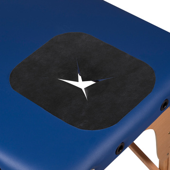 Włókninowe czarne pokrycie otworu na twarz do stołu do masażu 100 szt "X"