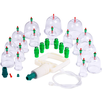 Bańki próżniowe bezogniowe z pompką 18szt.