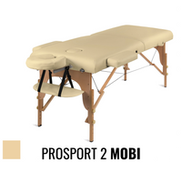 Stół do masażu Medimas Prosport 2 MOBI beżowy - składany, drewniany, dwusekcyjny
