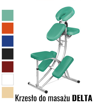 Krzesło do masażu Medimas Delta zielone- aluminiowe, składane